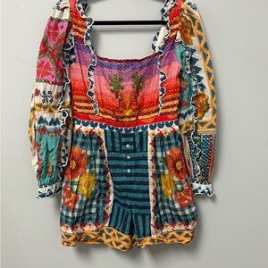 Farm Rio Long Sleeve Romper